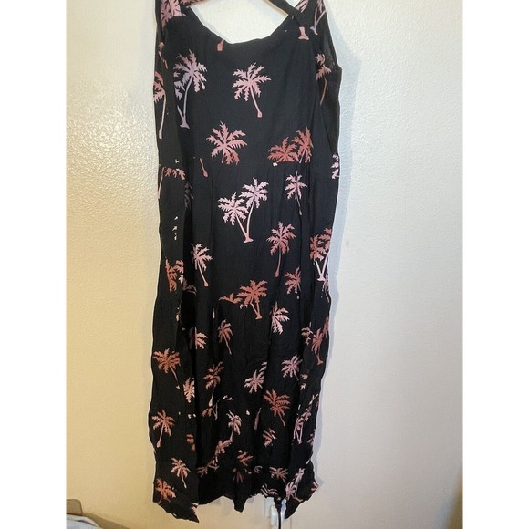 Sugarhill Boutique Tara Batik Tiered Black Palm Tree Dress Size 8 - Picture 6 of 8